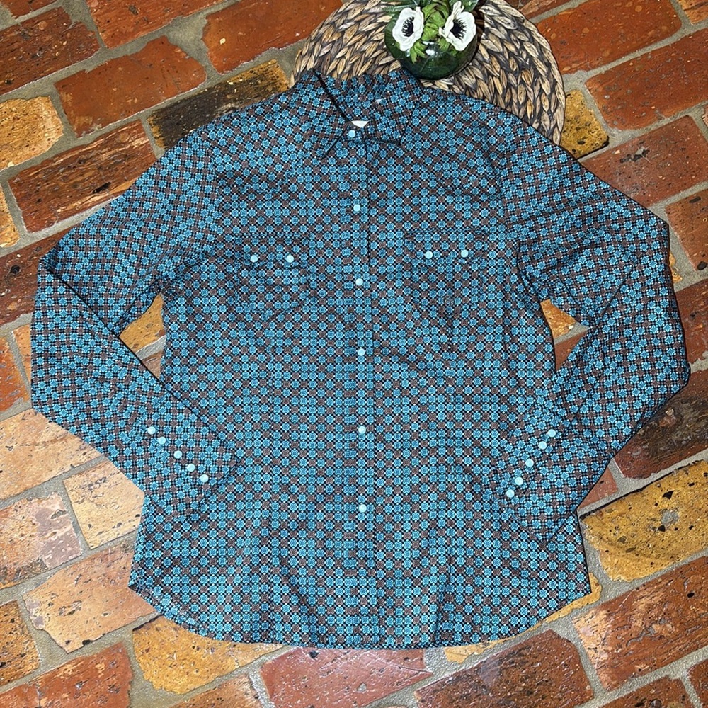 Roper Geometric Patterned Western Snap Front Shir… - image 7